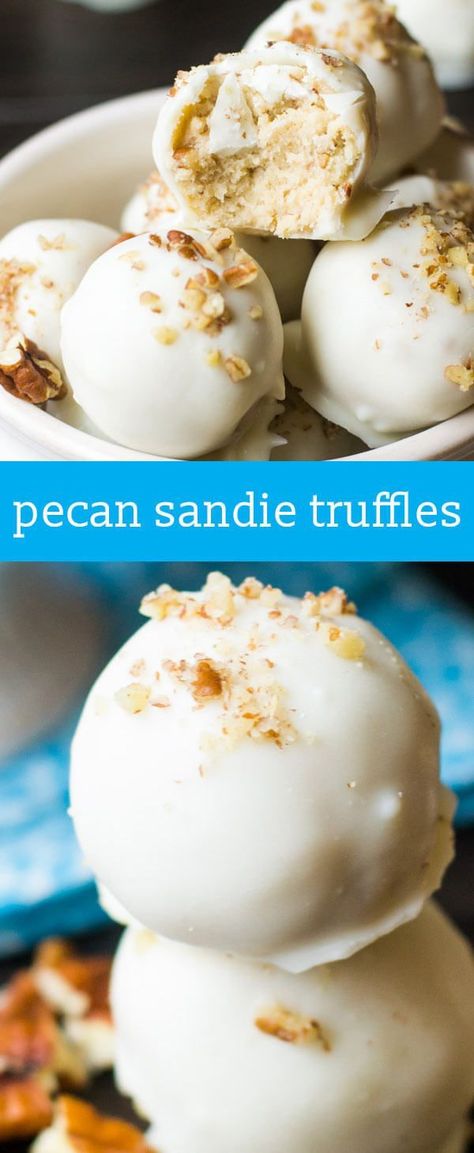 Truffles Easy No Bake, Pecan Sandie, Pecan Recipe, Easy No Bake Cookies, No Bake Cookie, Easy Truffles, Pecan Sandies, Chocolate Homemade, Chocolate Candy Recipes