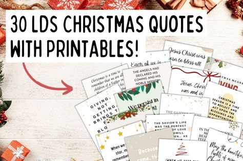 30 printable LDS Christmas quotes for Sacrament, Relief Society, FHE, neighbor gifts, Elders Quorum, Primary and More! Lds Lifestyle, Lds Christmas Quotes, Christmas Quotes Jesus, Advent Scripture, Lds Christmas, Free Printable Christmas Gift Tags, Church Home, Christmas Scripture, Lds Scriptures