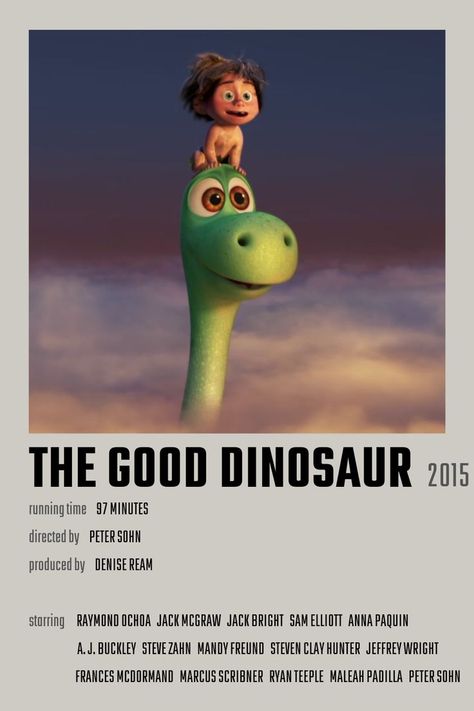 The Good Dinosaur Movie Poster Dinosaur Movie, Good Dinosaur, Classic Films Posters, Jeffrey Wright, Cartoon Posters, The Good Dinosaur, Movie Posters Minimalist, Picture Collage Wall, Movie List