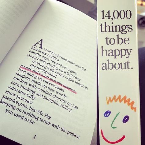 Stefania S. on Instagram: “From 14000 things to be happy about, today I chose this..social and emotional intelligence. #14000thingstobehappyabout #motivation” 14000 Things To Be Happy About, Things To Be Happy About, Organ Music, Barbara Ann, About Today, Gives Me Hope, Book List, Blue Berry Muffins, To Be Happy