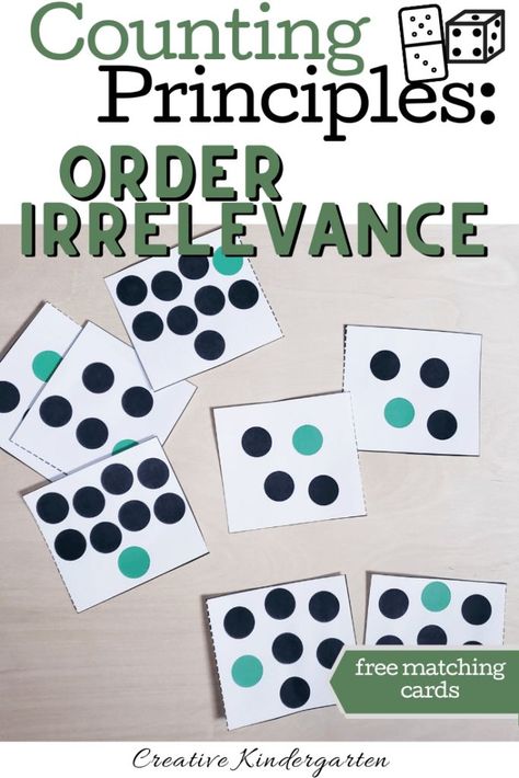 A review of Counting Principles for kindergarten number sense. Free order irrelevance matching cards for your students to use to practice their number sense skills. FREEBIE included! #orderirrelevance #numbersense #creativekindergarten Kindergarten Number Sense, Intervention Activities, Number Sense Kindergarten, Math Centers Kindergarten, Activities For Kindergarten, Numbers Kindergarten, Number Sequence, Math Manipulatives, Number Activities