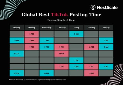 Best Time to Post on TikTok 2023 (Broken Down By Day) for Brands Best Time To Post Tiktok, Tik Tok Time To Post, Good Times To Post On Tiktok, When Is The Best Time To Post On Tiktok, Best Days To Post On Tiktok, Tiktok Algorithm 2023, Tik Tok Schedule, Tiktok Fitness Content Ideas, Posting On Tiktok