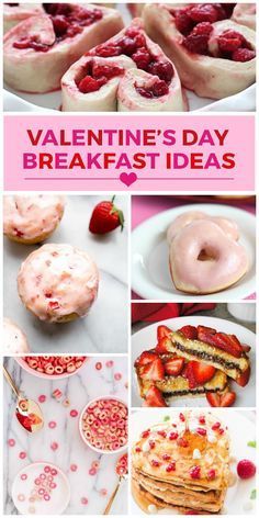 Lots of fun and festive Valentine's Day breakfast ideas! Valentines Breakfast, Ideas Valentines Day, Hari Valentine, Valentine Desserts, Valentines Day Desserts, Valentines Day Food, Valentines Day Cookies, Pink Foods, Valentine's Day Recipes