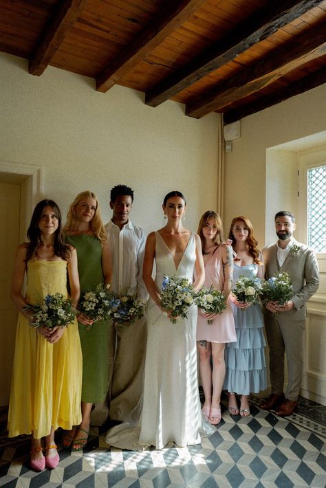 French Countryside Wedding, Pastel Gown, Maid Of Honor Dresses, Bridesmaid Gowns, Vogue Wedding, Stine Goya, Vogue Us, Countryside Wedding, Guest Attire