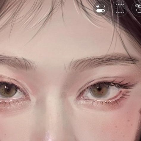 씰 on Instagram: "🖌️ibisPaint X" Digital Makeup, Rendered Art, Blone Hair, Semi Realism, Art Guide, Semi Realistic, Realistic Eye, 인물 드로잉, October 23