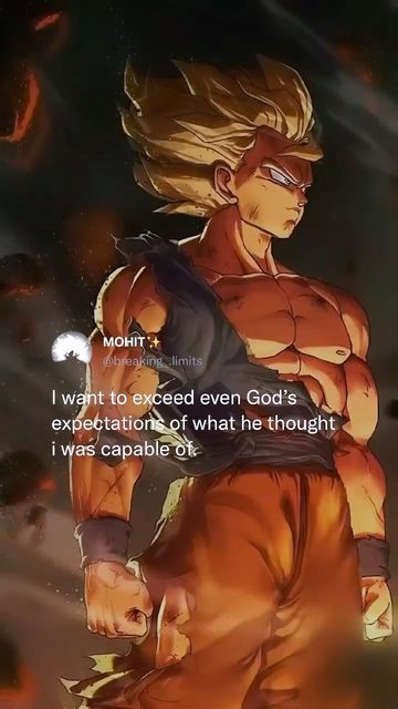 MOHIT✨ on Instagram: "I’m going to break all the limits💪 . . . #motivational #motivation #success #entrepreneur #motivationalquotes #inspiration #entrepreneurship #gohan #vegeta #entrepreneurlife #kakarot #hustle #quotes #entrepreneurs #dragonballedits #inspirational #life #inspirationalquotes #dragonballz #dragonballedits #goku #animequotesforlife #businessman #quoteoftheday #gokuedit #weeb #otaku #animequote #animequotes #animeedits" Goku Captions, Goku Wallpaper With Quotes, Vegeta Inspirational Quotes, Goku Quotes Wallpaper, Goku Motivational Quotes, Gohan Quotes, Goku Motivation Wallpaper, Goku Quotes Inspiration, Dragon Ball Motivation