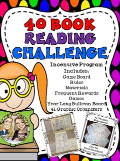 Book Reading Challenge, Nonfiction Graphic Organizer, 40 Book Challenge, Reading Tutor, Reward Tickets, Reading Incentives, Elementary Worksheets, Reading Graphic Organizers, Teacher Business