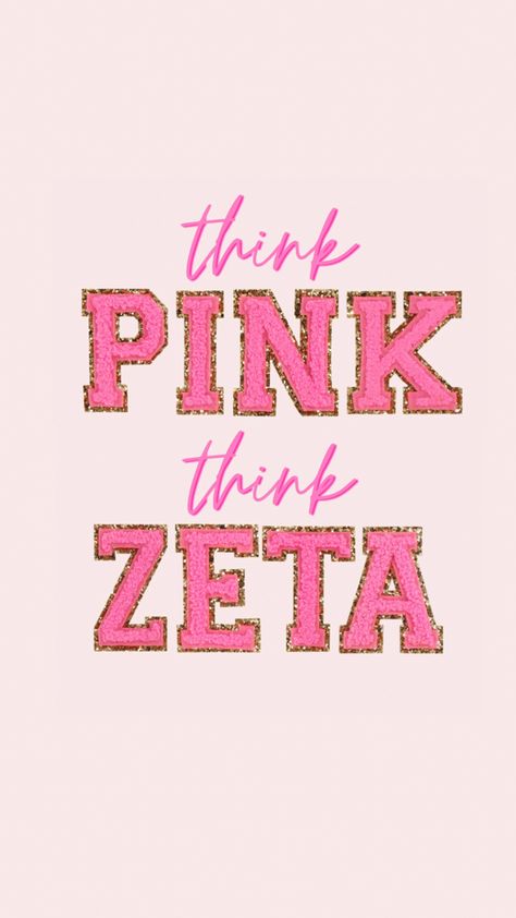 Zeta Tau Alpha Aesthetic, Pink Slides, Go Greek, Abstract Wallpaper Design, Sorority Tshirts, Zeta Tau Alpha, Think Pink, Sorority Life, Sorority Outfits