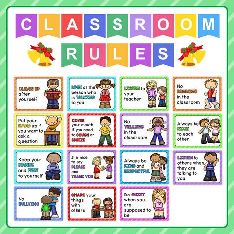 15Pcs/Set Classroom Rules Kindergarten Wall Decoration English Poster A4 Plastic Seal Big Cards Children Toys Kids Gifts| | - AliExpress Class Rules Chart Ideas, Classroom Rules Kindergarten, Classroom Rules Poster Elementary, Classroom Rules For Kids, Classroom Rules For Kindergarten, Rules Kindergarten, Classroom Rules Chart, Kindergarten Wall Decoration, Kindergarten Classroom Rules