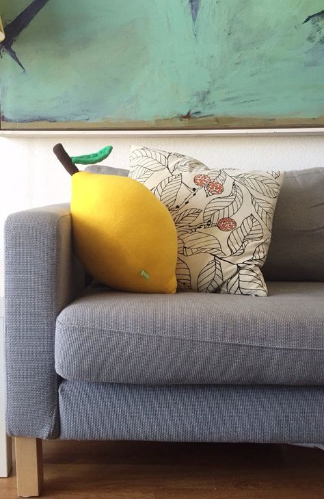 Lemon Pillow, Amy Brown, Bantal Sofa, Trendy Sewing, Lemon Decor, Sewing Pillows, Cute Pillows, Sewing Rooms, Large Pillows