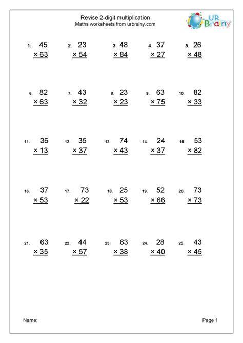 multiplication worksheets double digit Multiplication Worksheets For Grade 2, 2 Digit Multiplication Worksheets, Multiplication Questions, Math Worksheets For Kids, Mathematics Worksheets, Math Education, Multiplication Worksheets, 2nd Grade Worksheets, Printable Math Worksheets