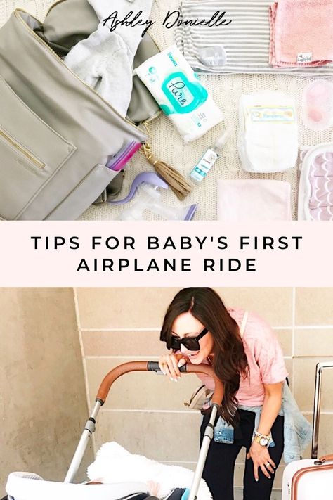 If you're planning to travel with your baby this summer you'll want to check out these tips for flying with your baby for the first time. I'll share what to pack, which baby essentials you'll be thankful to have and how to make the flight comfortable for everyone. Flying With Baby Checklist, Travel Essentials For Baby, Baby Airplane Travel, Baby Plane Travel, Baby Flight, Flying With Baby, Baby Airplane, Baby On Plane, Baby Travel Essentials