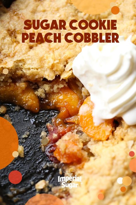 Peach Cobbler With Cookie Dough Topping, Cookie Cobbler Recipes, Sugar Cookie Peach Cobbler, Gluten Free Cobbler, Pillsbury Cookie Dough, Cookie Dough Crust, Peach Dumplings, Fresh Peach Cobbler, Cobbler Easy