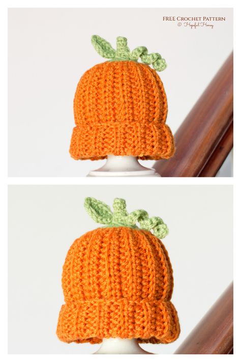 Newborn Pumpkin Hat Free Crochet Pattern Newborn Pumpkin, Crochet Halloween Hat, Pumpkin Hat Pattern, Baby Pumpkin Hat, Baby Christmas Hat, Crochet Pumpkin Hat, Hat Free Crochet Pattern, Diaper Cover Pattern, Crochet Beanie Pattern Free