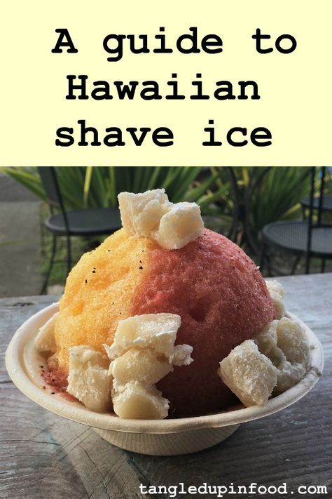 Hawaiian Shaved Ice Recipe, Shave Ice Hawaii, Italian Ice Recipe, Hawaiian Dessert, Shaved Ice Recipe, Hawaiian Ice, Ice Recipe, Luau Ideas, Hawaiian Desserts