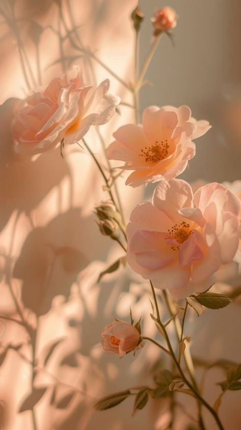 Pinkrose blossom flower petal. | free image by rawpixel.com Peach Flowers Aesthetic, Peach Colored Wallpaper, Peachy Aesthetic Wallpaper, Iphone Wallpaper Beige, Fleurs Aesthetic, Pink And Brown Aesthetic, Animated Flowers, Beige Gradient, Peachy Aesthetic