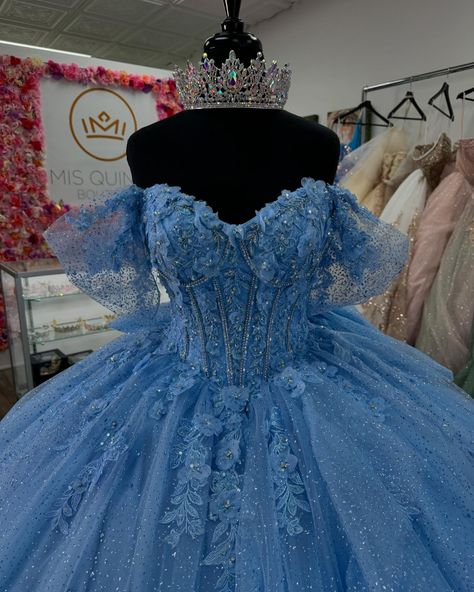 ✨New in store✨ . . . . . #misquinceaños #quinceañera #quincedress #quince #morilee #morileeofficial #morilequince Blue Xv Dresses, Traditional Quinceanera Dresses, Shiny Ball Gown, Blue Quince Dress, Baby Blue Quinceanera, Royal Blue Quinceanera Dresses, Royal Blue Quinceanera, Quince Stuff, Xv Dresses