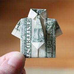 Pay back your Dad (in style) for all those times you borrowed money. #CelebrateDad Origami Shirt, Cash Gifts, Folding Money, Dollar Bill Origami, Money Gifts, Folding Origami, Ge Bort, Money Origami, Origami Tutorial