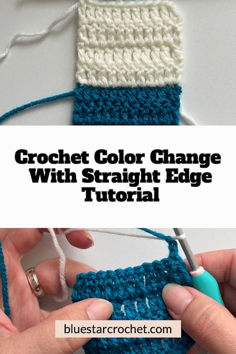 Crochet Color Change, Edge Tutorial, Change Colors In Crochet, Crochet Game, Star Crochet, Easy Crochet Patterns Free, Crochet Curtains, Crochet Blocks, Baby Hats Knitting