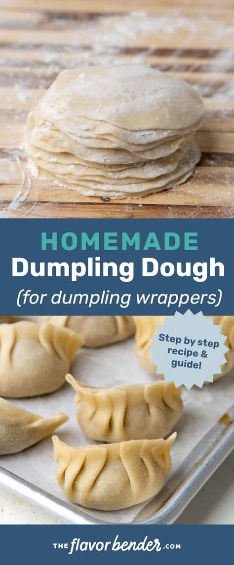 Homemade Dumplings Recipe, Koreansk Mat, Dumpling Dough, Homemade Dumplings, Dumpling Wrappers, Natural Detergent, Wontons, Dumpling Recipe, Bread Recipes Homemade