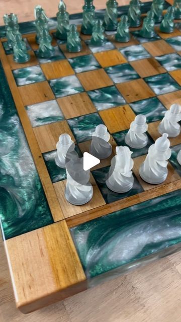 Resin Chess Board Ideas, Chess Board Ideas, Resin Chess Board, Chess Moves, River Tables, Chess Master, Chess Club, Chess Players, Resin Pour