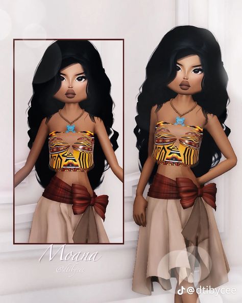 Black Princess Dress, Moana Dress, Disney Themed Outfits, Hawaiian Birthday, Dark Skin Men, Dti Ideas, X Picture, Dti Fits, Black Princess