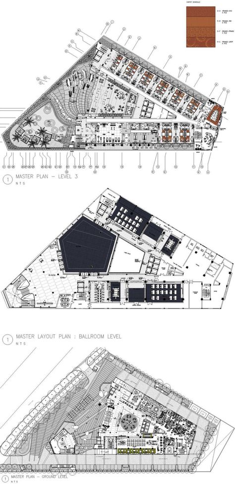 Triangle Building Design, Hotels Floor Plans, Open Plan Architecture, Hotel Architecture Projects, Triangle Plan Architecture, Hotel Concept Architecture Ideas, Hotel Floor Plan Layout, Hotel Masterplan, Hotel Building Plan