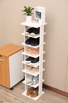 Wooden Shoe Rack Designs, Shoe Rack Cabinet Design, Shoe Rack For Small Spaces, Rustic Shoe Rack, Vertical Shoe Rack, Wooden Shoe Storage, Wood Shoe Rack, Wooden Shoe Racks, Shoe Rack Living Room