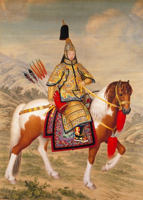 Although the Javzandamba and the Emperor claimed that Halh had become a Chinese vassal, Galdan Boshgot’s Mongolia, with its capital on the Herlen River in Halh, remained free and independent. In order to defend his nation of the United Halh and Oirad, Galdan Khan needed the strength to withstand the imminent onslaught of the Manchu. He was getting ready and so was Kangxi. In 1679 the Emperor undertook his third campaign against Galdan, charging with all his forces divided into three parts. Qianlong Emperor, Mandarin Ducks, Chinese Armor, Chinese Emperor, Giant Poster, Istoria Artei, L'art Du Portrait, Art Chinois, Taiping