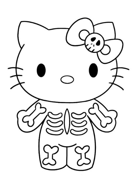 Hello Kitty Coloring Pages - Free Printable Sheets Hello Kitty Coloring Pages Halloween, Mars Activities, Printable Hello Kitty Coloring Pages, Halloween Desenho, Printable Hello Kitty, Dibujos Halloween, Hello Kitty Coloring Pages, Halloween Colouring, Kitty Coloring Pages