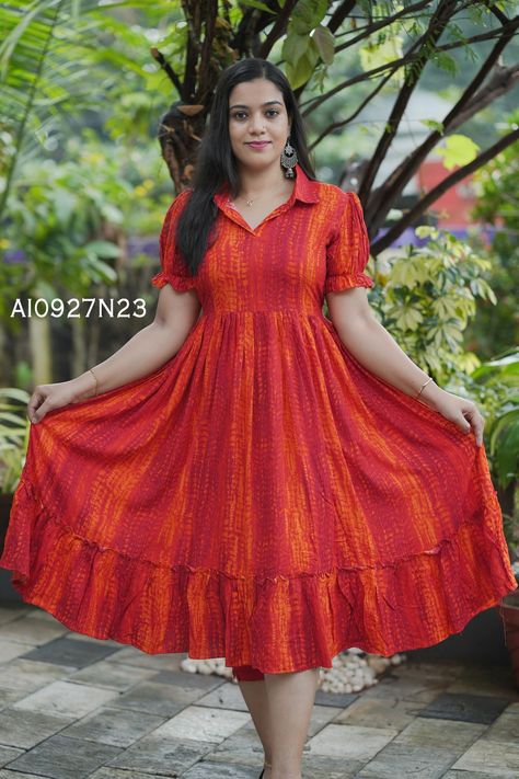 For booking WhatsApp 8078905887 Collar Neck Top, Ladies Frock Design, Middy Dress, Long Frocks For Girls, Long Frocks Designs, Western Dresses For Girl, Frocks And Gowns, Simple Frock Design, Frock Designs