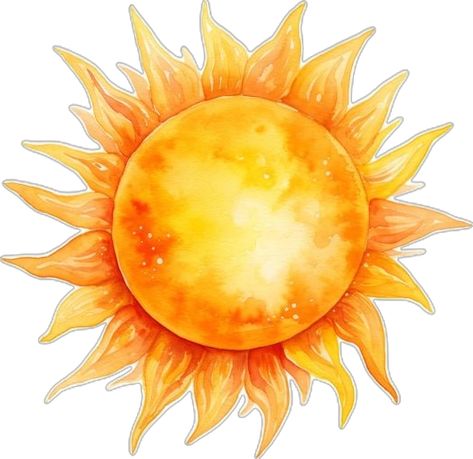 Sunshine Cutout, Sun Illustration Vintage, Sun Animation, Sun Cutout, Sun Images, Art Soleil, Sun Clipart, Sun Watercolor, Sunshine Wallpaper