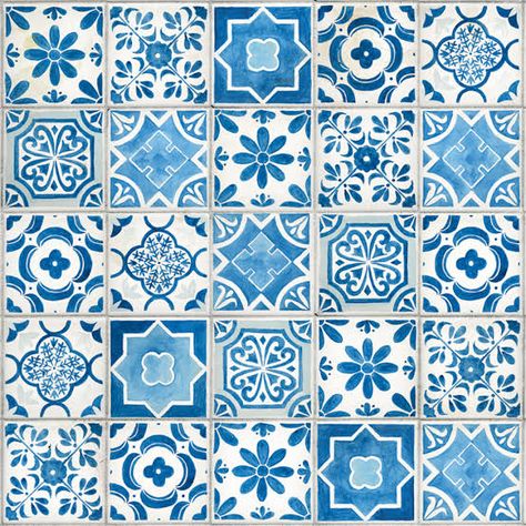 Blue Tile Design, Tile Patterns Design, Tile Design Pattern, Diy Room Divider, Indian Patterns, Portuguese Tiles, Italian Tiles, Tile Inspiration, Vinyl Tiles