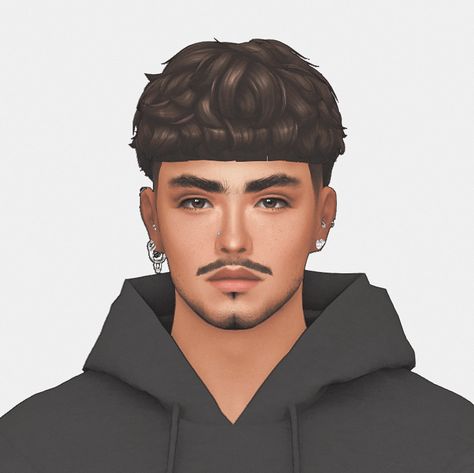 Sims Mens Hair, Edgar Sims 4 Cc, Sims 4 Edgar Cut, Sims 4 Male Black Hair, Black Hairstyle Drawing, Sims 4 Male Maxis Match Hair, Sims 4 Curly Hair Cc Male, Sims 4 Male Facial Hair, Sims 4 Boys Hair