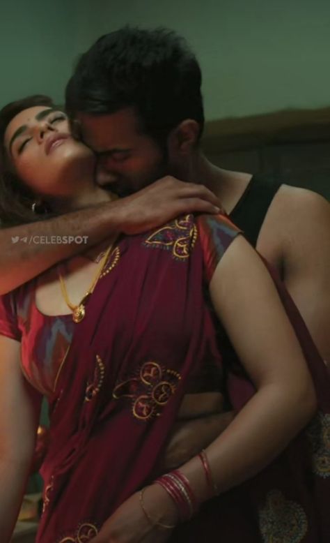 Romance Movie Scenes, Romantic Scenes Relationships, Kavya Thapar, Hugs And Kisses Couples, Romance Movies Best, South Film, Couple Dpz, Hot Romance, Hot Poses