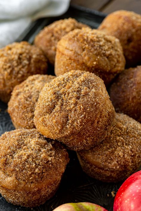 Apple Cider Donut Muffins, Cider Muffins, Apple Cider Muffins, Oh Sweet Basil, Donut Muffins, Pumpkin Spice Everything, Sweet Muffin, Apple Cider Donuts, Sweet Basil