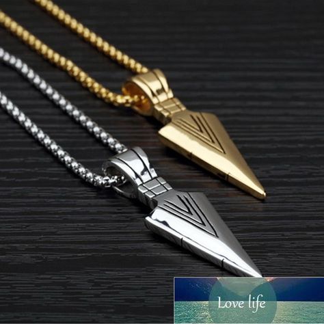 Arrowhead Pendant Necklace, Gold Chain Men, Gold Necklace For Men, Mens Silver Necklace, Gold Chains For Men, Gold Chain Jewelry, Necklace For Men, Mens Pendant, Men's Necklace