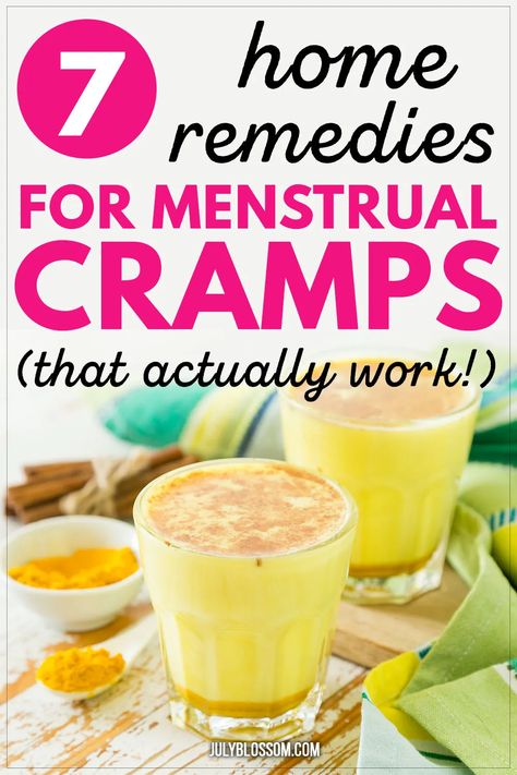 7 Home Remedies for Menstrual Cramps that Actually Work! - ♡ July Blossom ♡ Period Cramp Remedies, Severe Menstrual Cramps, Natural Remedies For Cramps, Cramp Remedies, Baby Cough Remedies, Homemade Cough Remedies, Toddler Cough Remedies, Dry Cough Remedies, Natural Remedies For Allergies