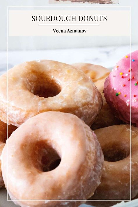 While you can find fresh sourdough donuts at bakeries, you can also make them yourself. Plain sourdough doughnuts are nice, but this recipe offers a twist with three glazes you can choose from. Sourdough Doughnut Recipe, Sourdough Donut, Sourdough Donut Recipe, Soft Sandwich Bread, Homemade Yeast, Using Sourdough Starter, Recipe Using Sourdough Starter, Sourdough Bread Recipes, Baked Donut Recipes