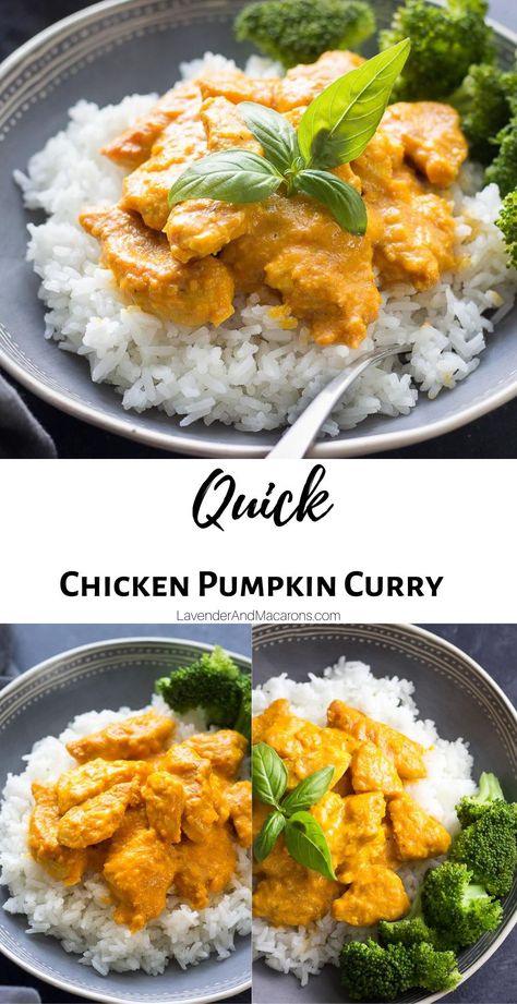 Appetizers Chicken, Fresh Pumpkin Recipes, Curry Pumpkin, Pumpkin Recipes Dinner, Canned Pumpkin Recipes, Puree Recipes, Savory Pumpkin, Chicken Pumpkin, Vegan Pumpkin Recipes