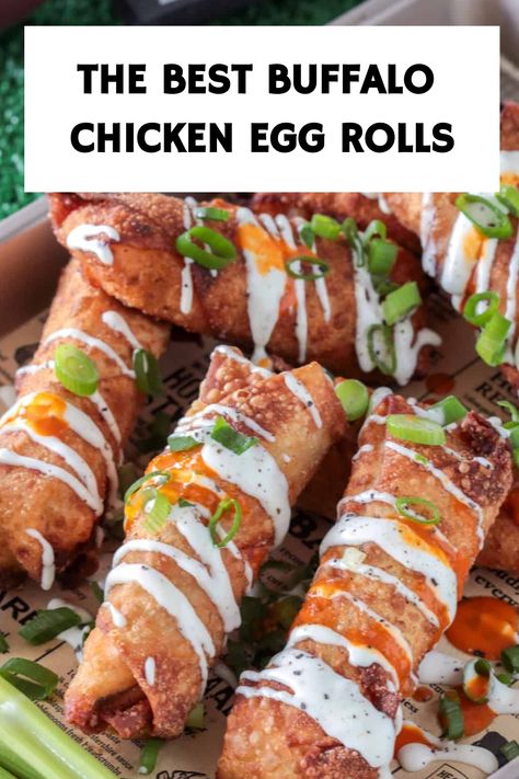 If you’re craving that spicy, tangy goodness but want to mix things up, meet the best game day appetizer ever: Buffalo Chicken Egg Rolls. Guys!! These are SO freakin' good!! The filling is perfectly creamy Buffalo Chicken Eggrolls Air Fryer, Buffalo Chicken Egg Rolls Air Fryer, Buffalo Egg Rolls, Buffalo Chicken Pie, Buffalo Chicken Eggrolls, Buffalo Chicken Egg Rolls, Buffalo Chicken Rolls, Chicken Egg Rolls, Game Day Appetizers