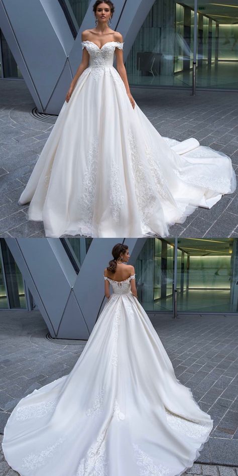 Majestic Wedding Dresses, Brides Aesthetic, Glamorous Wedding Dresses, Ballroom Wedding Dresses, Rhinestone Wedding Dress, Wedding Dresses For Women, Glam Wedding Dress, White Bridal Gown, Wedding Dress Style