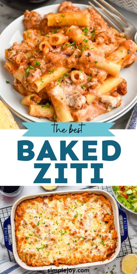 Ziti With Sausage, Baked Ziti With Sausage, Easy Baked Ziti, Ziti Recipe, Ziti Recipes, Baking Secrets, Baked Ziti Recipe, Backless Cami Top, Goulash Recipes