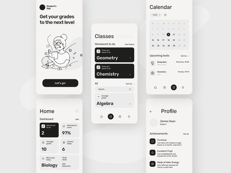 To Do App, Student Apps, App Design Layout, Ux App Design, Ui Ux App, Mobile App Design Inspiration, Calendar App, App Interface Design, Ui Design Website