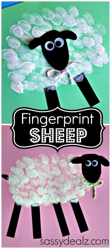 Fingerprint Sheep, Sheep Craft, Farm Theme Preschool, Maluchy Montessori, Farm Animal Crafts, Farm Animals Theme, Sheep Crafts, Farm Preschool, Farm Activities