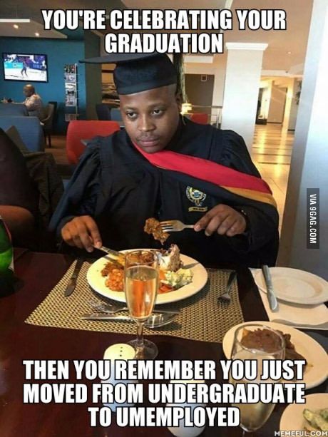 I'm not graduating but this is unfortunately likely true for many who are... Graduation Meme, Back To University, Graduation Funny, Memes Of The Day, Dc Memes, School Memes, College Humor, Have A Laugh, What’s Going On