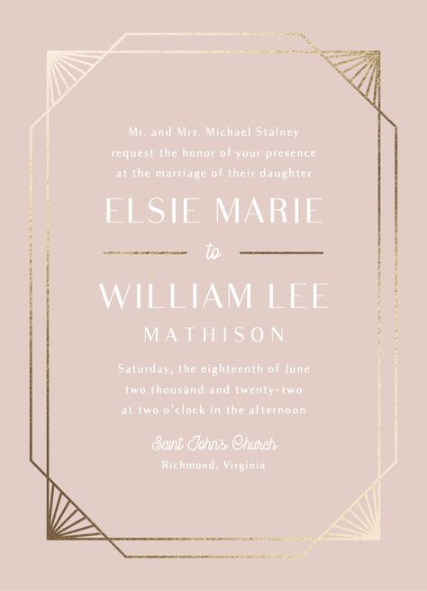 Creative Invitation Design, Pressed Wedding Invitations, Geometric Borders, Blush Wedding Colors, Free Wedding Invitation Templates, Invitation Card Birthday, Foil Stamped Wedding Invitations, Invitation Frames, Geometric Wedding Invitation