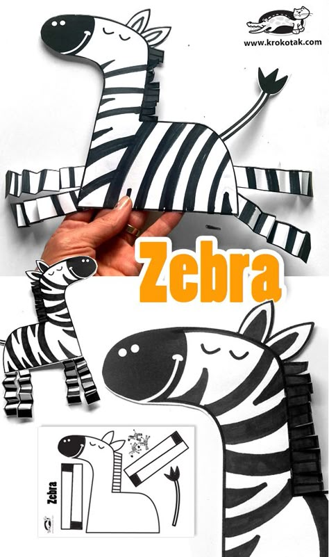 Zebra Activities For Preschool, Zebra Art For Kids, Zebra Crafts Preschool, Zebra Crafts For Kids, Zebra Activities, Zoo Mš, Zoo Crafts For Kids, Zebra Art Project, Zebra Craft