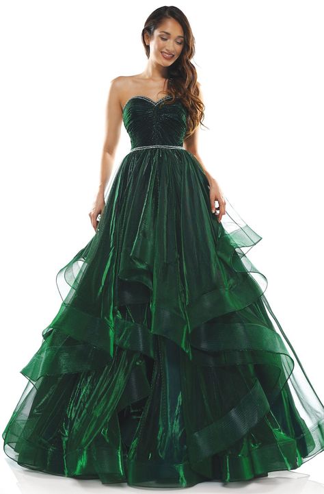 Scoop Neck Prom Dress, Dresses Colors, Corset Ball Gowns, Ellie Wilde Prom Dresses, Ruffle Long Dress, Dresses Couture, Colors Dress, Dress Layer, Prom Dress Stores