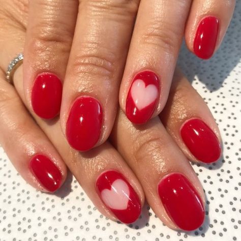 ❀❀❀❀❀❀❀❀ Bi Nails, Heart Nail, Blue Nail, Red Nail, Nail Swag, Diy Nail Art, Nagel Inspo, Cat Kuku, Heart Nails